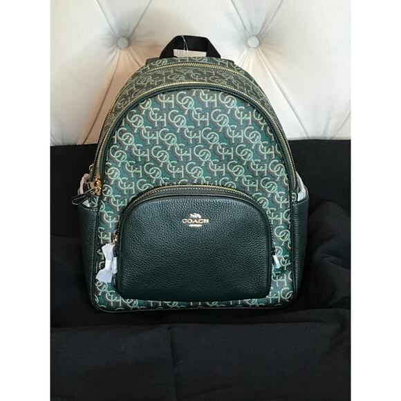 Coach Women's Court Backpack (Monogram Green) - Picture 5 of 15